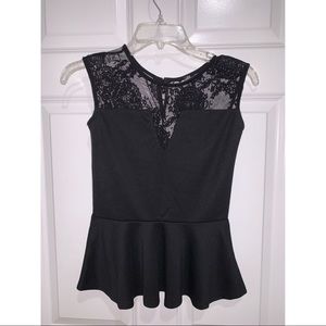 Lace Peplum Top